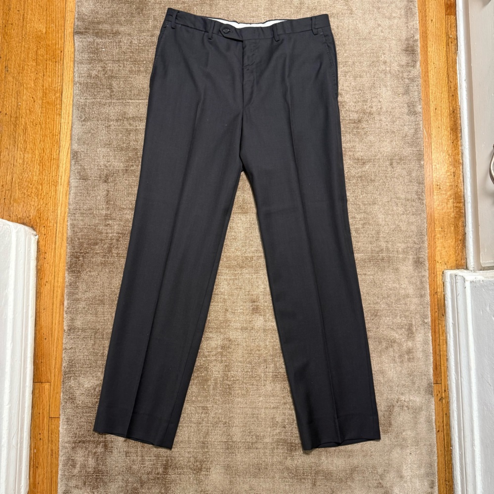 Men’s Canali Flat-Front Trouser in Black sz 52 (36) - Italian